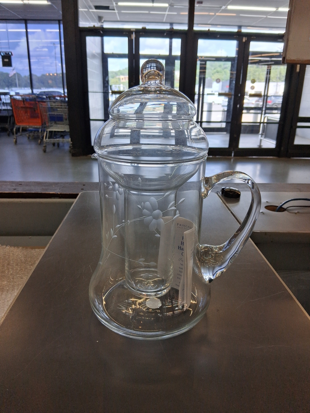 NIB Vintage Princess House 3 Piece Crystal Pitcher